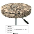 thumbnail image 2 of Vintage Floral Paisley Round Bar Stool Seat Covers, Elastic Round Chair Cover Stool Seat Slipcover Bar Stool Cushions Round Pad for 12-14 inch, 2 of 5