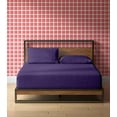 thumbnail image 3 of Twin XL 3-PC (1 Fitted + 2 Pillowcases) Pure Organic Bed Sheet Set 1000-Thread Count, 21" Deep Pockets - Plum, 3 of 6
