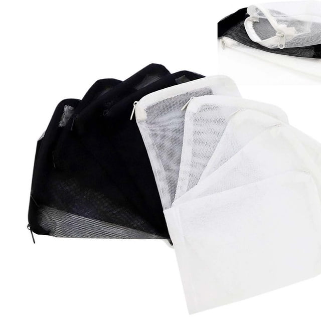 Paquete de 10 bolsas de filtro de acuario reciclables para carbón activado, biosferas, cerámica