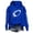 Blue, variant on Kelon Game Day Hoodies Sweatshirts for Women Football Printed Graphic Shirt Pullover Long Sleeve Sweaters with Pocket Athletic Casual Trendy Clothes, XL