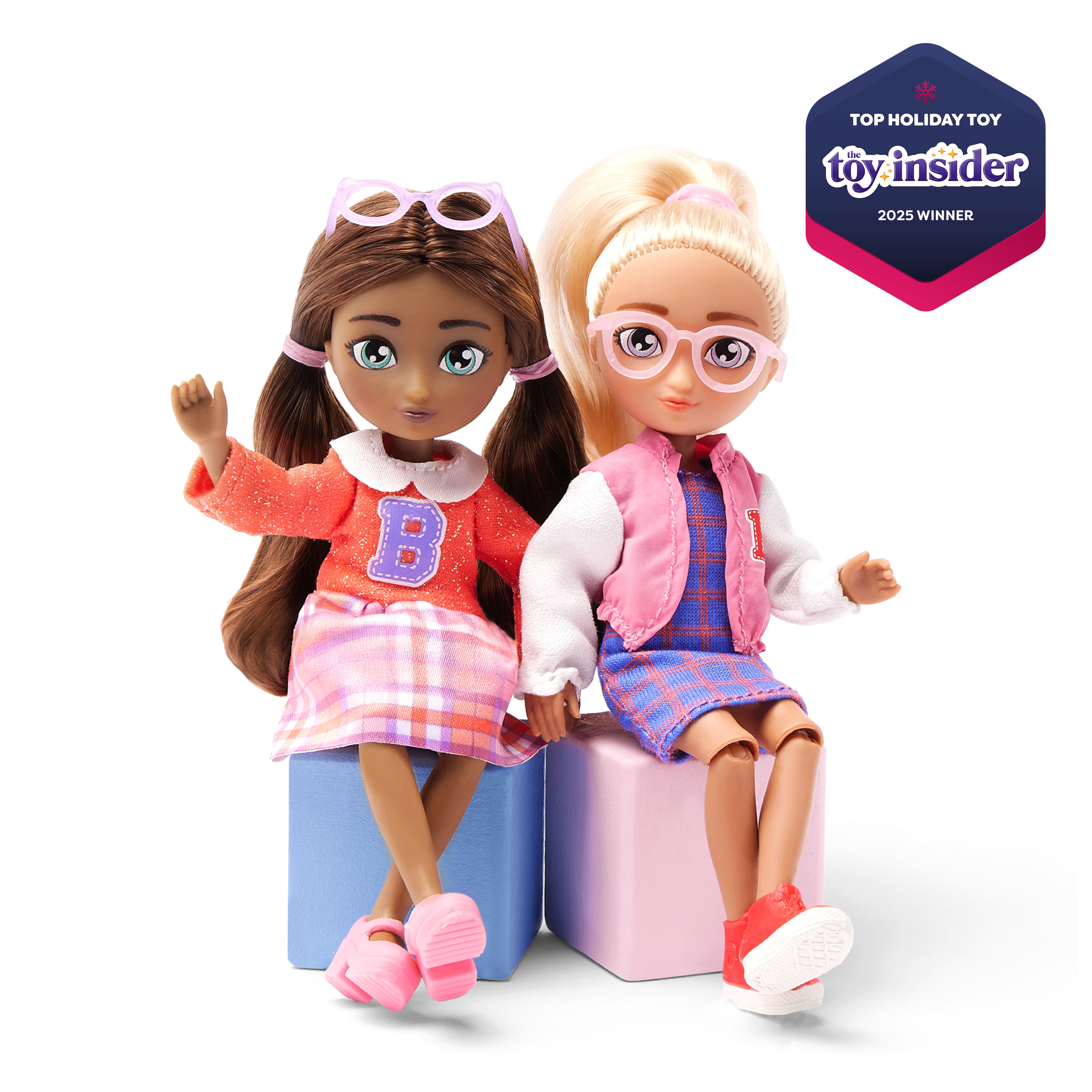 Hey Bestie Bella & Nicole 20-Piece School Dolls Set with Laptop