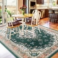 thumbnail image 7 of Homore Antique Floral Faux Wool Area Rug, 5' x 7', Green, 7 of 7