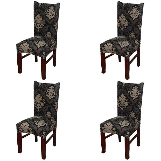 Stretch Dining Room Chair Slipcovers Spandex Fabric Removable Washable Chair Protector Cover for Dining Room, Hotel, Ceremony, Wedding, Party (Cc, 4 Per Set)