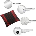 thumbnail image 6 of BANET  Gradient Outdoor Throw Pillow Covers Set of 2 Soft Red Black Stripe Porch Pillows Cases Cushion Covers for Living Room Bedroom Modern Decorative Throw Pillowcases Couch Chair 22x22in, 6 of 7