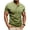Army Green, variant on WIZUTIZ Mens 5 Button Henley Short Sleeve Henley Shirts Muscle Fit Summer Casual Dressy Business Tops