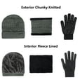 thumbnail image 6 of Loritta 5 Pcs Winter Beanie Hat Scarf Touchscreen Gloves Set with Wool Socks for Men Women Gray, 6 of 7