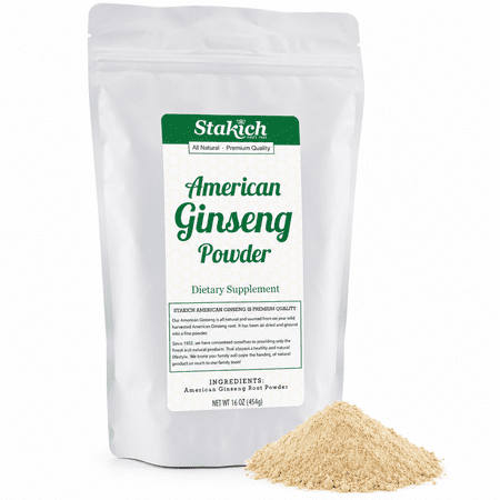 Stakich Ginseng Root Powder Herbal Supplement Pure Natural 1 Pound