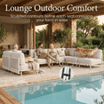 thumbnail image 2 of LayinSun 2 Pieces Outdoor Patio Furniture Set,Modular L-Shaped Sectional Sofa Set with 7" Thick Cushions, 2 of 7