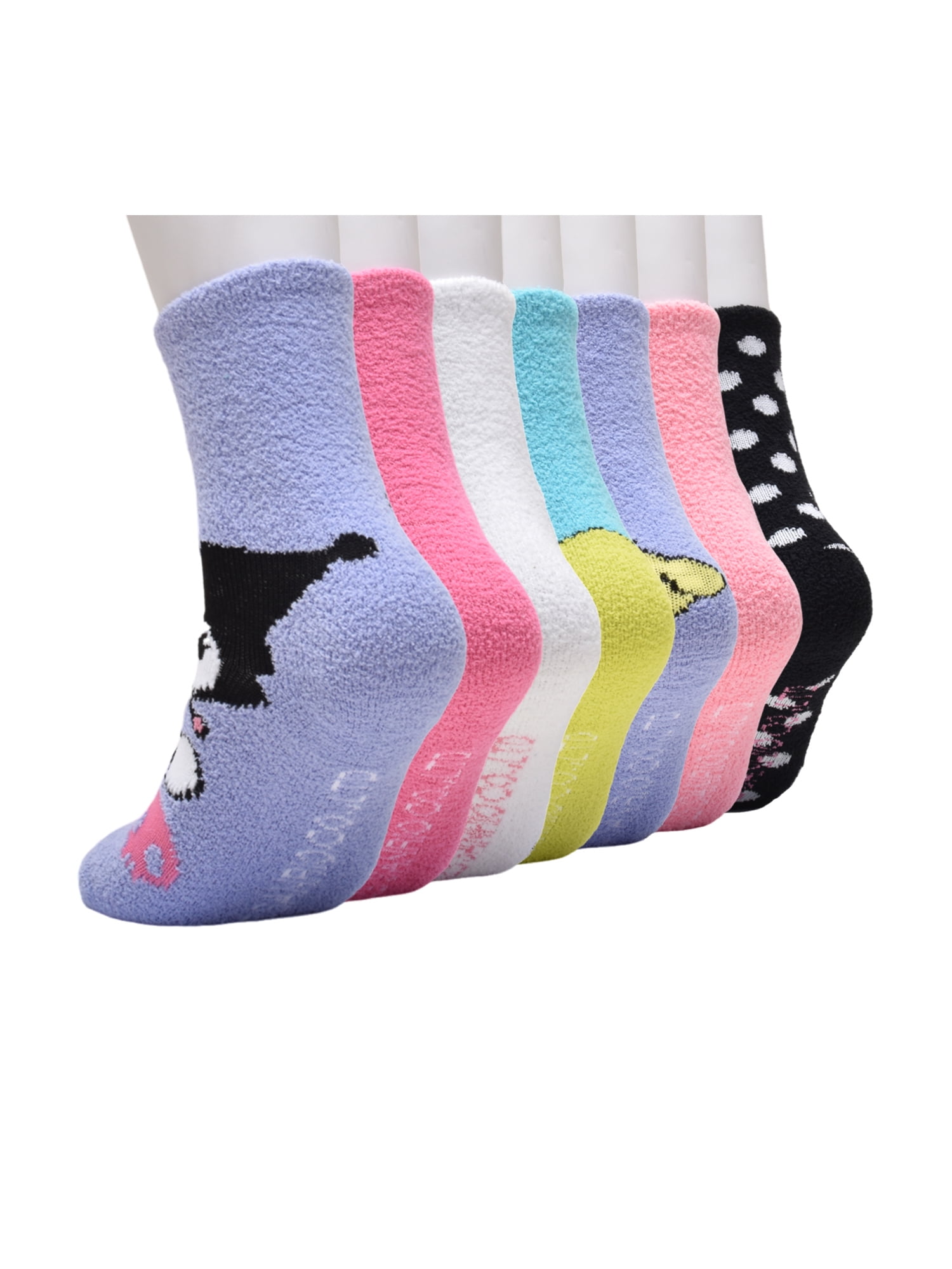 Sanrio Hello Kitty Womens 7-Pack Box Set Low Cut Cozy Socks, Shoe Size 4-10