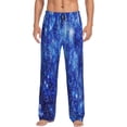 thumbnail image 2 of Lsque Blurred Star Snow Christmas Print Men's Pajama Pants, Lounge Pant - Comfortable Home Wear,Elastic Waistband, Stylish Design-Small, 2 of 9