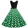 thumbnail image 5 of Kcodviy Robe Vintage d'Été à Pois pour Femmes, Imprimé, Sans Manches, Décontractée, Soirée, Grande Taille, Robe Midi, Robe de Fête, Robe de Bal, 5 of 5