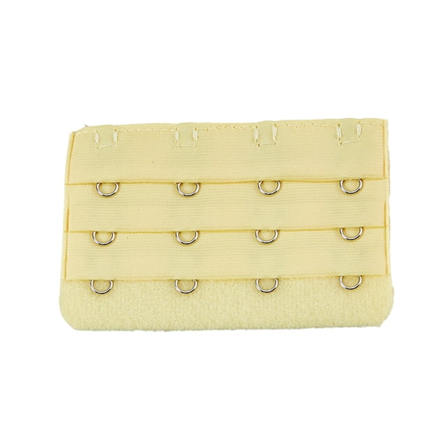 braveheart Rallonge de Bretelle Rallonges de Soutien-Gorge Boucle 4 Crochets Respirant Accessoires Pratiques Ajustable Remplacement 3 Rangées sous-Vêtements Jaune Pâle
