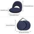 thumbnail image 2 of Stadium Seats, Bleacher Chairs, 10-Posisition Reclining with Shoulder Strap & Net Pocket (1 Pack of Black), 2 of 6