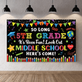 thumbnail image 6 of Colorful Graduation Banner Middle School Transition Educational Decor Party Decorations for School Celebration Classroom Event, 6 of 7