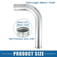thumbnail image 4 of Unique Bargains Universal 90 Degree L Shape Bend Elbow Intercooler Pipe 2.5" 63mm OD 500mm 19.69" Length Aluminum Alloy, 4 of 6