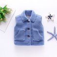 thumbnail image 2 of GiLiling Toddler Boys Girls Fleece Vest Kids Polar Fleece Zipper Jacket Sleevless Fall Winter Warm Outerwear with Pockets (Blue, 1-2 Years), 2 of 9