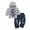 Grey, variant on 2Pcs Toddler Baby Boy Jeans Clothes Set 3T 4T 5T Long Sleeve Hoodie Sweatshirts Top + Ripped Denim Pants Fall Winter Outfits