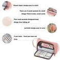 thumbnail image 6 of Nice Choice Big Capacity Pencil Case,Corduroy Pouch Pen Case,Simple Stationery Bag, College Office Organizer for Adults (Pink), 6 of 6