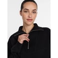 thumbnail image 5 of Athletic Works Women's and Women's Plus Quarter-Zip Sweatshirt, Midweight, Size XS-4X, 5 of 6
