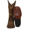 thumbnail image 2 of The Western Shops Women’s Western Cowboy Boots, Square Toe Cowgirl Brown Leather Boots, 2 of 4