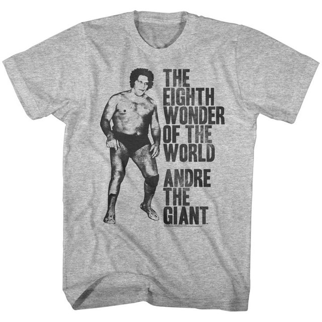 Andre The Giant Huge Gray Heather Adult T-Shirt