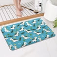 thumbnail image 4 of Blue Dinosaurs with Coins Dynamic Bathroom Rugs Mat,Non Slip Microfiber Bathroom Rug,Rubber Backing,Soft Bathroom Mats for Bathroom Floor,Tub and Shower,17x27in(43x68cm), 4 of 5