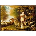 thumbnail image 2 of Hicks, Edward 24x19 White Modern Wood Framed Museum Art Print Titled - Peaceable Kingdom, 2 of 4