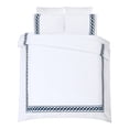 thumbnail image 2 of Dee Ocleppo Embroidered Cable Border White/Navy 3-Piece Hotel Style Comforter Set, King, 2 of 6