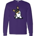 thumbnail image 3 of Inktastic Tri Color Corgi Long Sleeve T-Shirt, 3 of 5