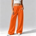 thumbnail image 6 of Resicozy Wide Leg Sweatpants Women Elastic Drawstring Waist Baggy Jogger Yoga Sweatpant with Pockets Orange XL, 6 of 6