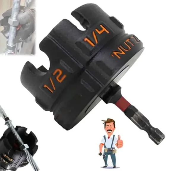 1PC Nut Zipper Drill Attachment for Fast Nut and Bolt Removal, 2025 New Nut Extractor Tool Wrench