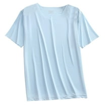 Akafmk Men's Short Sleeves Pajama Tops,Men's Cotton Sleepwear T-Shirt,Casual Fashion Sleeveless Solid Pullover Round-Neck Sports Tank