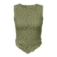 thumbnail image 4 of jobturf Floral Lace Tank Tops for Women Asymmetric Hem Slim&nbsp;Fitted Sleeveless Shirts Going Out Summer Blouses Beach Vacation Outfits S-XL, 4 of 6