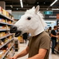 thumbnail image 4 of Tête de Cheval Réaliste en Latex pour Fêtes et Jeux de Rôle – Accessoire Polyvalent Intérieur Extérieur pour Enfants 3+ et Adultes, 4 of 4