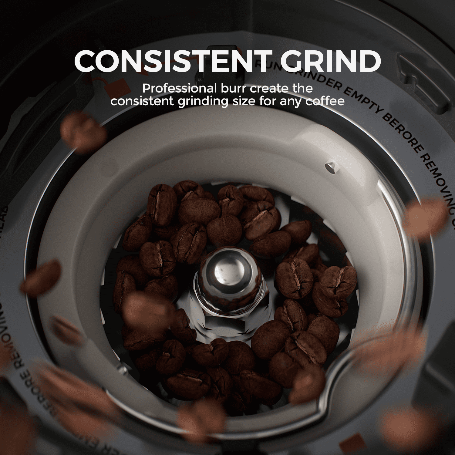 Burr Coffee Grinder Conical Grinder with Digital Timer Display,24 Precise Settings Electric Grinder for Espresso/Drip/Pour Over/Cold Brew/French Press Brewing
