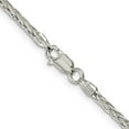 thumbnail image 3 of 925 Sterling Silver Spiga Wheat Chain Styles Necklace 2.5 mm Diamond-cut 20 inch, 3 of 4