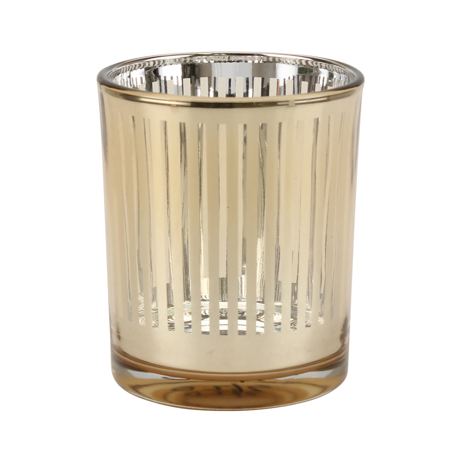 Better Homes & Gardens Gold Striped Glass Tealight Candle Holder