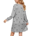 thumbnail image 4 of LIaqionyy Girls Dress Casual Loose Long Sleeve Loungewear Kids Soft Christmas Dresses Home Wear Clothes, 4 of 8