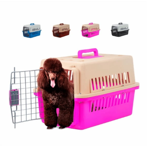 Xtellar Jaula para mascotas, Transportadora color rosa tamaño mediano 31x48x31cm