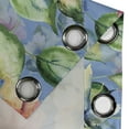 thumbnail image 4 of Ambesonne Flowers Grommet Curtain, Leafy Garden Design Print, 50"x120", Ceil Blue Dark Pink and Green, 4 of 5