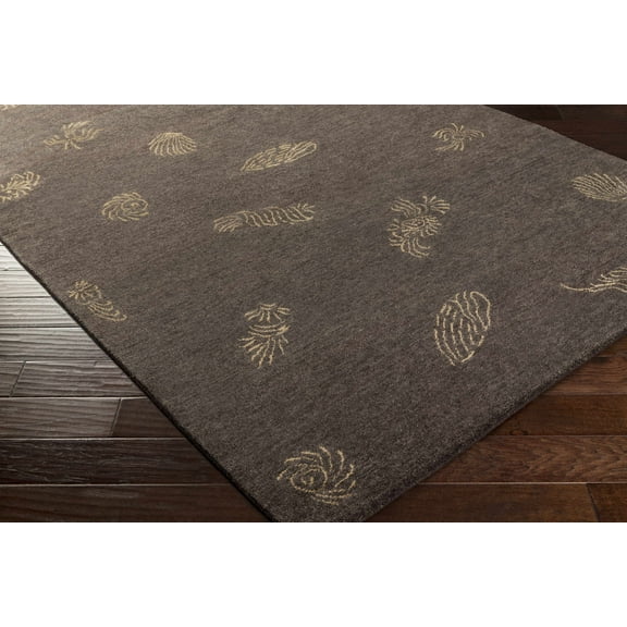 Hauteloom Fayette Wool Living Room, Bedroom Area Rug - Farmhouse - High Pile - Taupe, Beige, Gray - 2' x 3'