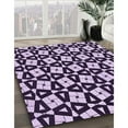 thumbnail image 3 of Ahgly Company Machine Washable Indoor Square Transitional Mauve Purple Area Rugs, 3' Square, 3 of 7