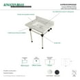 thumbnail image 6 of Kingston Brass KVPB3030MASQ0 Templeton 30" Carrara Marble Vanity Top with Acrylic Legs (8-Inch, 3-Hole), Carrara Marble White/Matte Black, 6 of 7