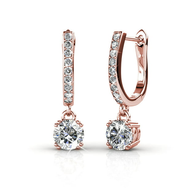 Cate & Chloe - Cate & Chloe McKenzie 18k White Gold Dangling Earrings ...