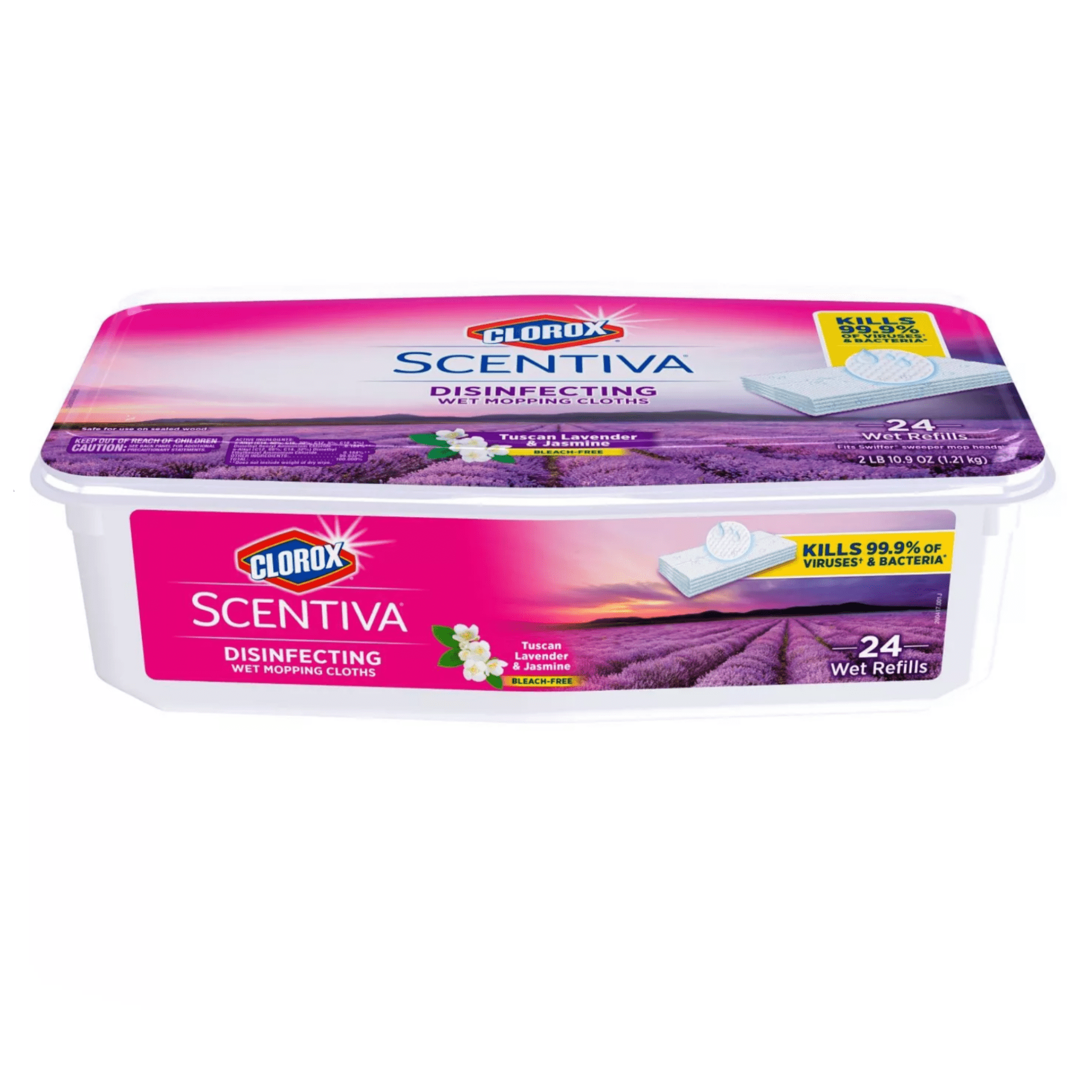 Clorox Scentiva Wet Mopping Pads Refill DMC Tuscan Lavender Jasmine 24
