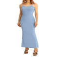 thumbnail image 1 of EIMELI Femmes Sans Manches Longue Bodycon Maxi-Tank Scoop Cou Robe Crayon Casual Caramel L, 1 of 7