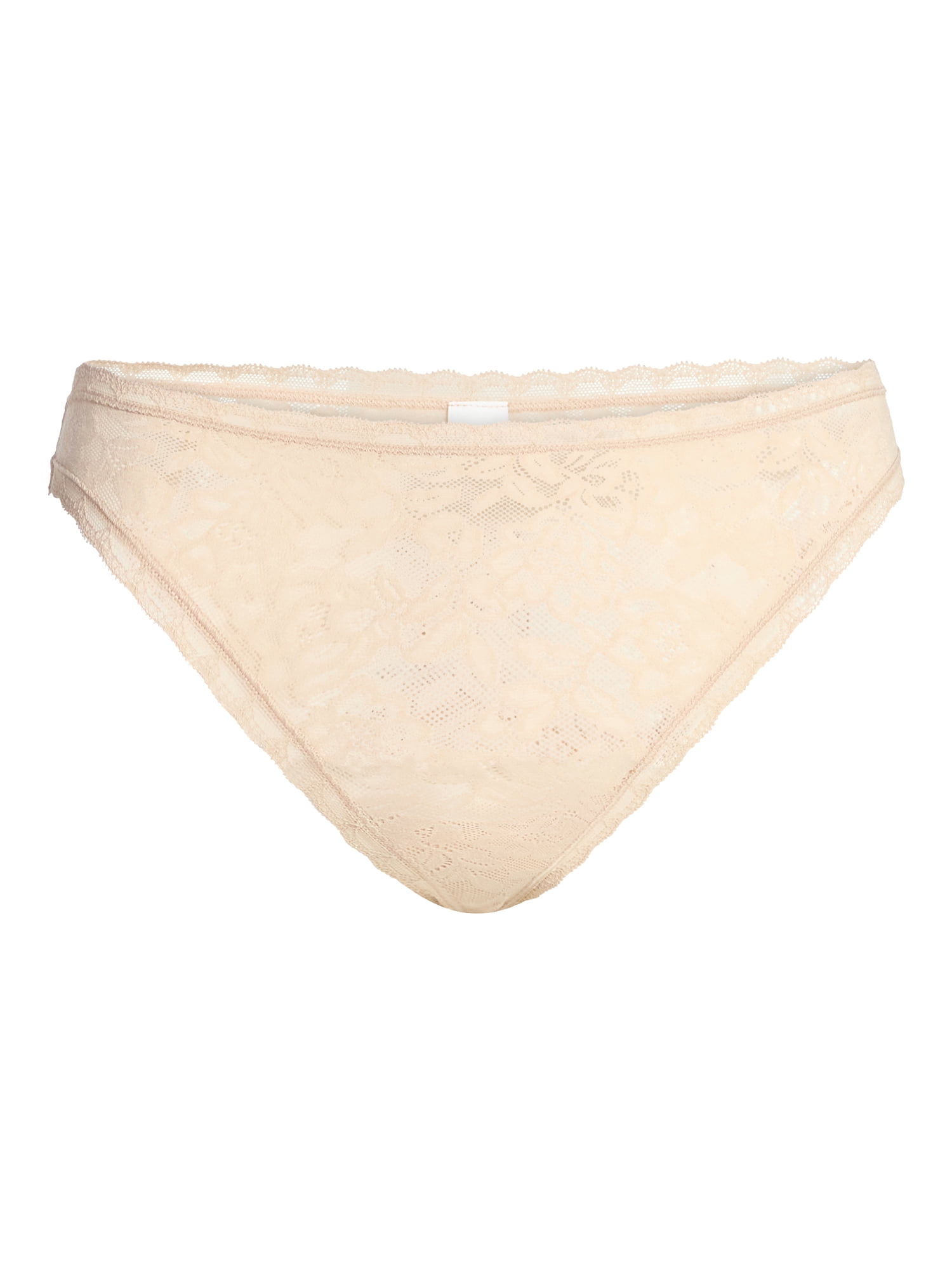 Joyspun Women's Soft Touch Lace Thong Panties, 4-Pack, Sizes XS-3XL