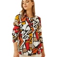 thumbnail image 5 of VAVONNE Women's Fashion Blouses, Long Sleeve Button Down Shirts (Multi Colors, Medium), 5 of 7