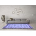 thumbnail image 3 of Ahgly Company Machine Washable Indoor Round Oriental Blue Traditional Area Rugs, 4' Round, 3 of 4
