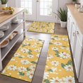 thumbnail image 2 of Yellow Daisy Flower Pattern Kitchen Rugs Sets Of 3,Kitchen Runner Rugs Non Skid Washable,Decorative Kitchen Floor Mats for Kitchen,Sink,Laundry,17"x30"+ 17"x47" + 17"x59", 2 of 6